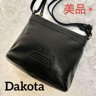 美品 】Dakota ダコタ ショルダー 斜めがけ オールレザー ロゴ 型押し