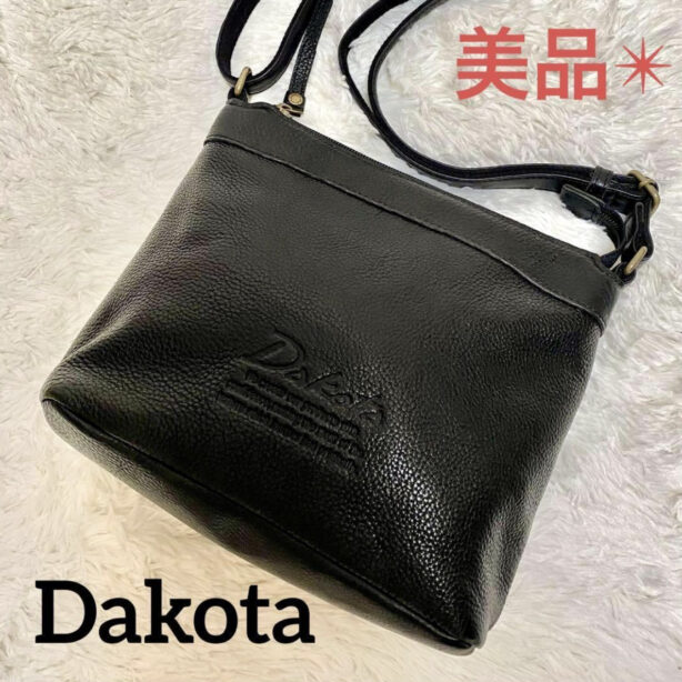 美品 】Dakota ダコタ ショルダー 斜めがけ オールレザー ロゴ 型押し