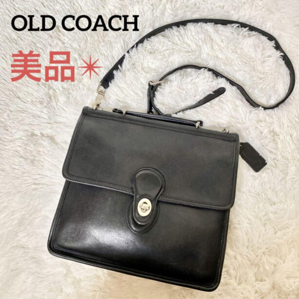 【美品】coach ショルダーバッグ オールドコーチ グラブタンレザー ウィリス